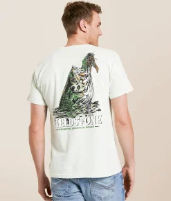 Fieldstone Hooked Bass T-Shirt Morning Mist Hot