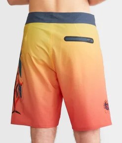 Sullen Hooked Up Stretch Boardshort Orange Sale