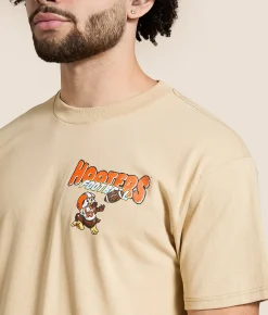 Tops|Graphic T-Shirts | Ripple Junction® Hooters Football T-Shirt Sand