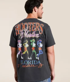 Tops|Graphic T-Shirts | Ripple Junction® Hooters® Half Marathon T-Shirt Pigment Dye Black