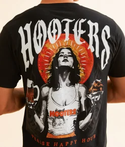 Graphic T-Shirts | Ripple Junction® Hooters Happy Hour T-Shirt Black