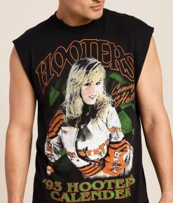 Tops | Ripple Junction Hooters 93 Muscle Tank Top Black