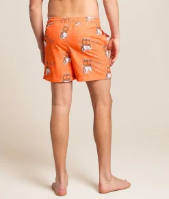 Ripple Junction® Hooters Summer Icons Swim Trunks Orange New