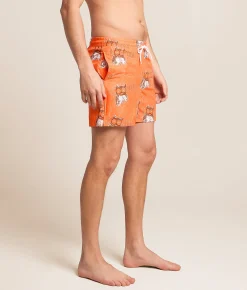 Ripple Junction® Hooters Summer Icons Swim Trunks Orange New