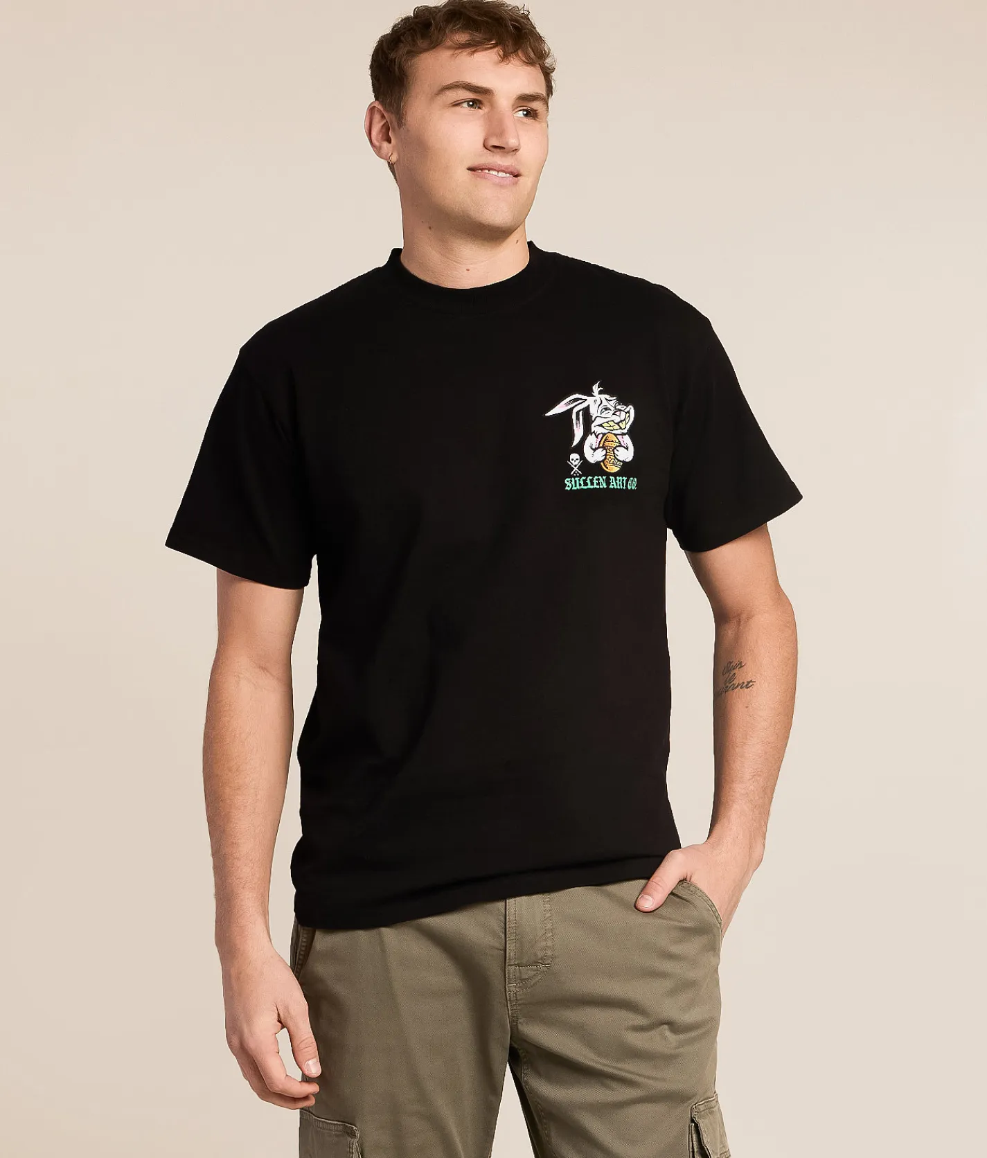 Sullen Hoppy Hunting T-Shirt Jet Black Sale