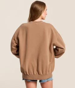Tops | Salty Crew Horizon Oversized Pullover Mocha