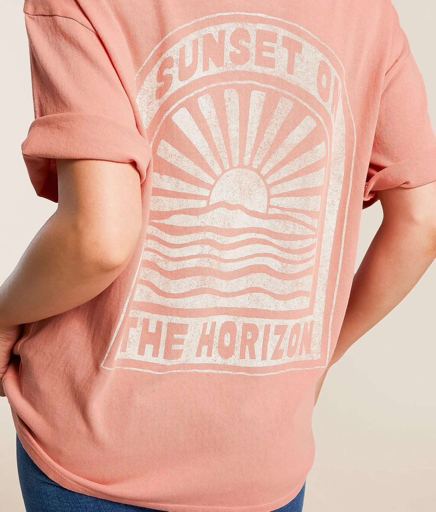 Z Supply Horizon Social T-Shirt Sunset Glow