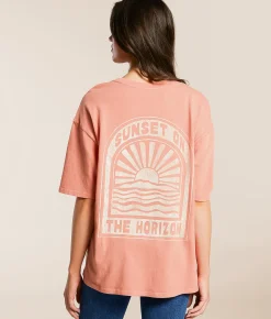 Z Supply Horizon Social T-Shirt Sunset Glow