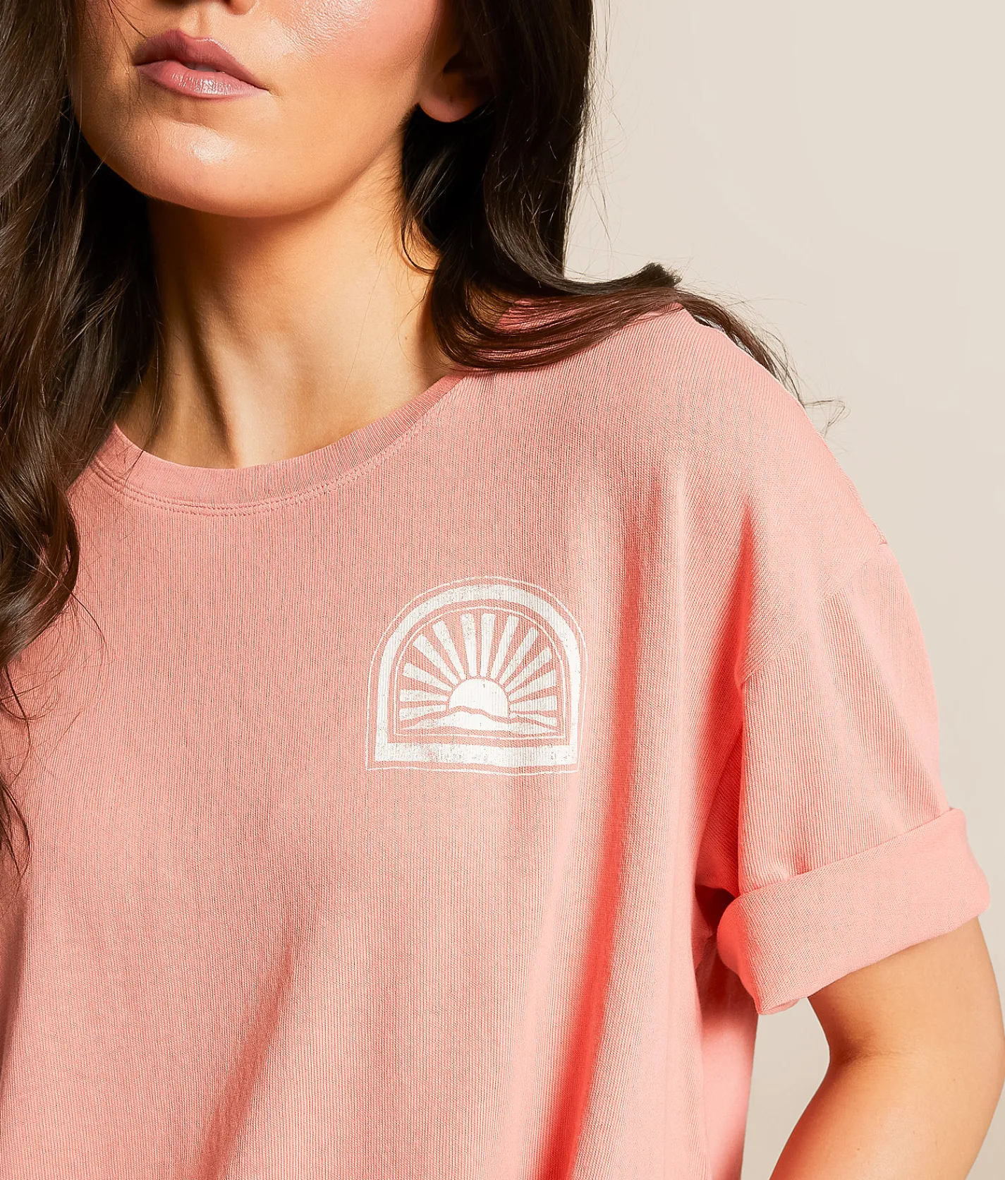 Z Supply Horizon Social T-Shirt Sunset Glow