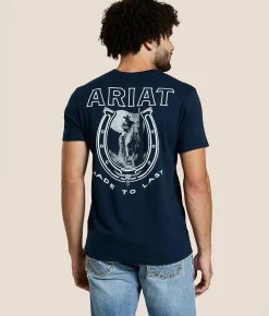 Tops|Graphic T-Shirts | Ariat Horseshoe Bounty T-Shirt New Navy