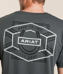 Ariat Horseshoe Locks T-Shirt Dark Shadow