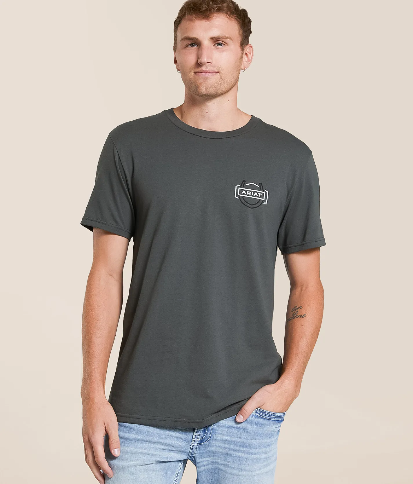 Ariat Horseshoe Locks T-Shirt Dark Shadow