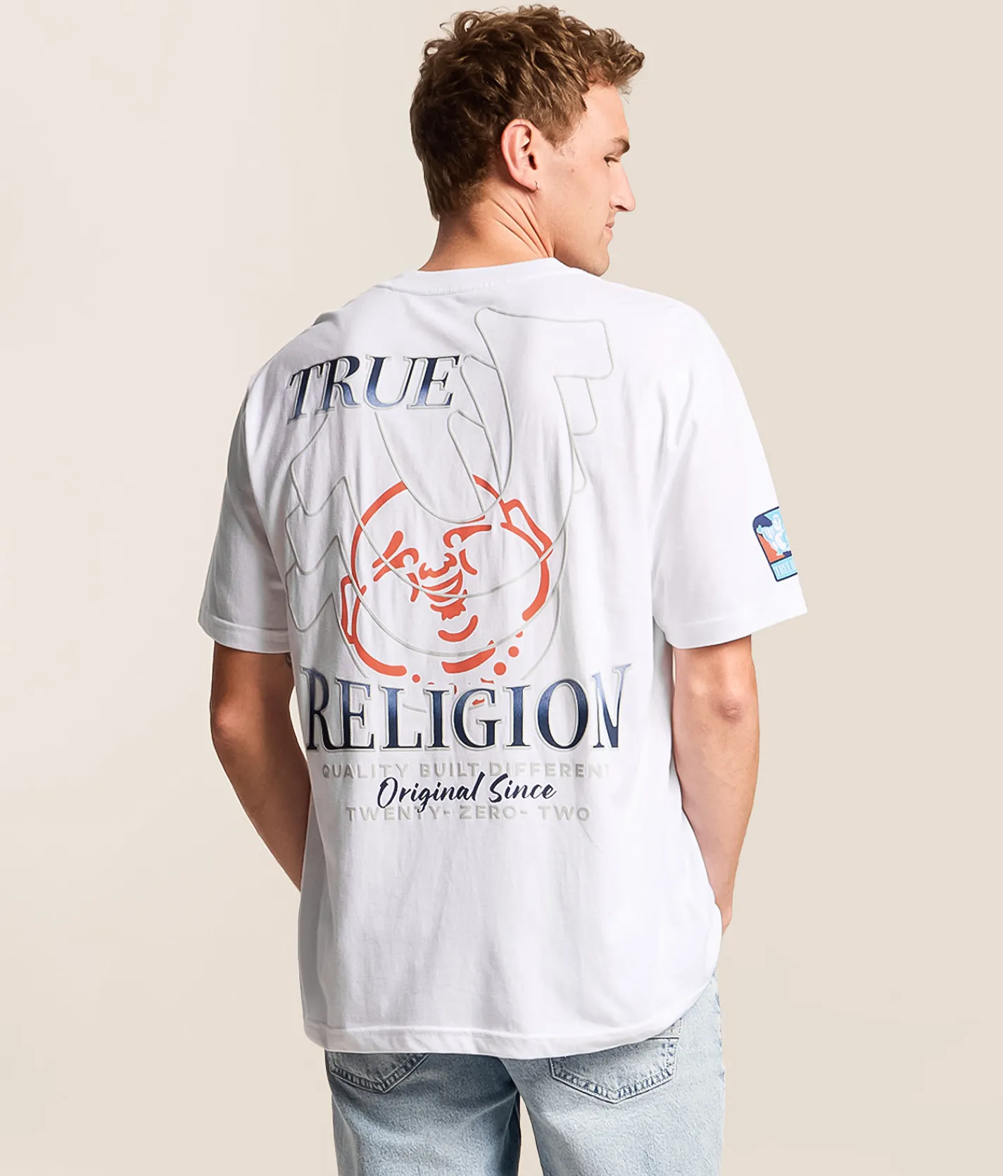 Tops|Graphic T-Shirts | True Religion Horseshoe Repeat T-Shirt Optic White