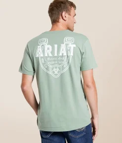 Tops|Graphic T-Shirts | Ariat Horseshoe Stamped T-Shirt Lily Pad