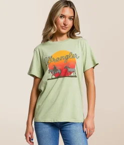Wrangler® Horses T-Shirt Reseda Heather Outlet