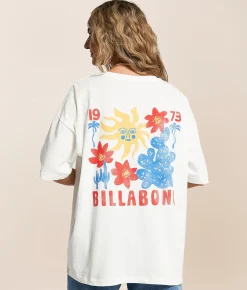Billabong Hot Haze Oversized T-Shirt Salt Crystal Discount