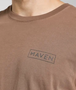 Graphic T-Shirts | Maven Co-op Hovering Badge T-Shirt Deep Taupe