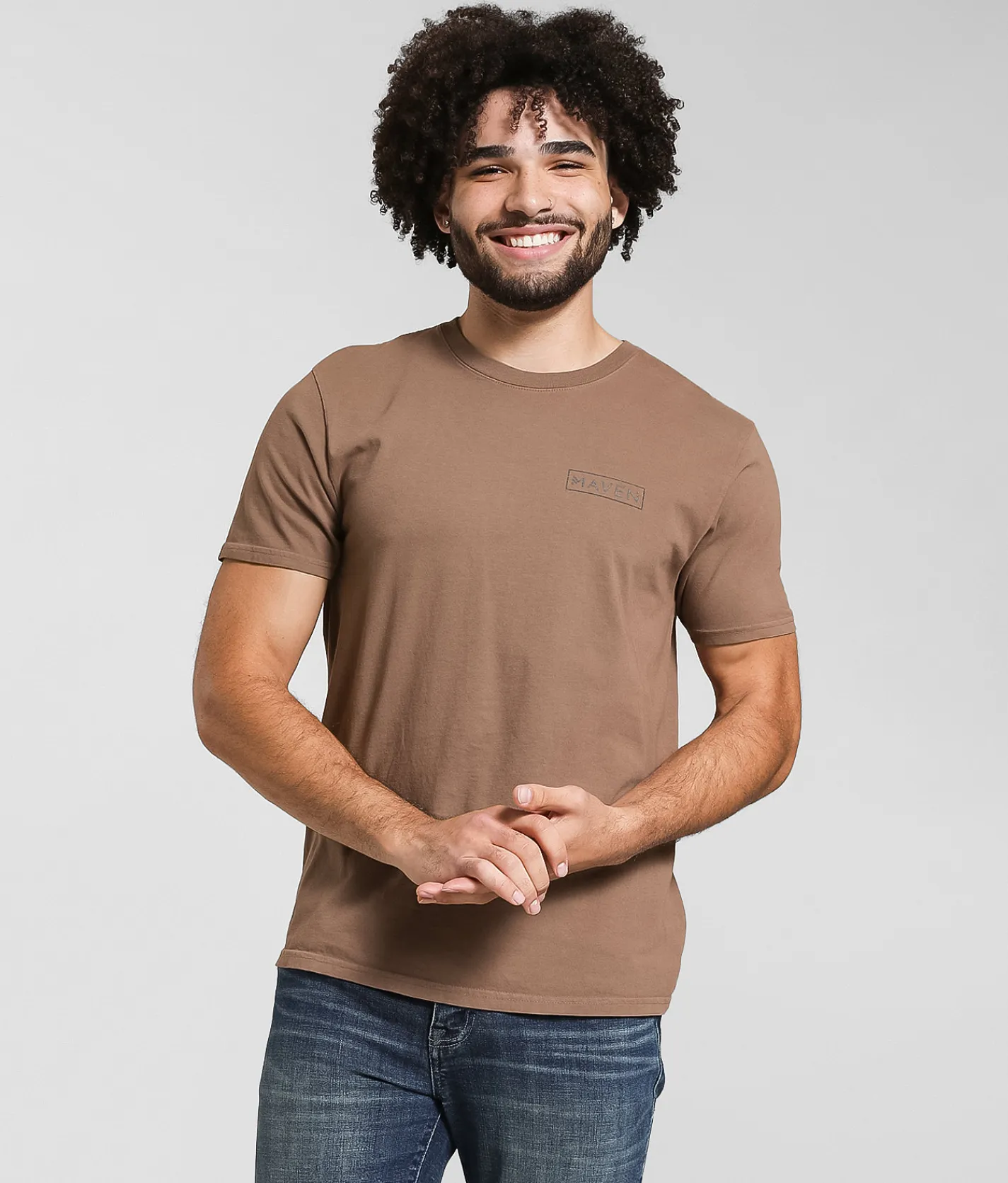 Graphic T-Shirts | Maven Co-op Hovering Badge T-Shirt Deep Taupe