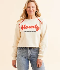 Tops | Modish Rebel Howdy Cropped Pullover Cream