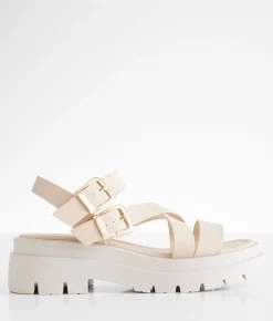 Shoes | Soda Huddles Flatform Sandal Beige Petal
