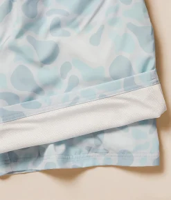 Tail Chasers Club Hunt Club Camo Stretch Swim Trunks Blue Hot