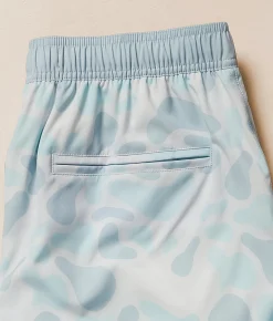 Tail Chasers Club Hunt Club Camo Stretch Swim Trunks Blue Hot
