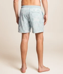 Tail Chasers Club Hunt Club Camo Stretch Swim Trunks Blue Hot