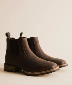 Ariat Hybrid Low Boy Chelsea Leather Boot Warm Brown Elephant Print Best