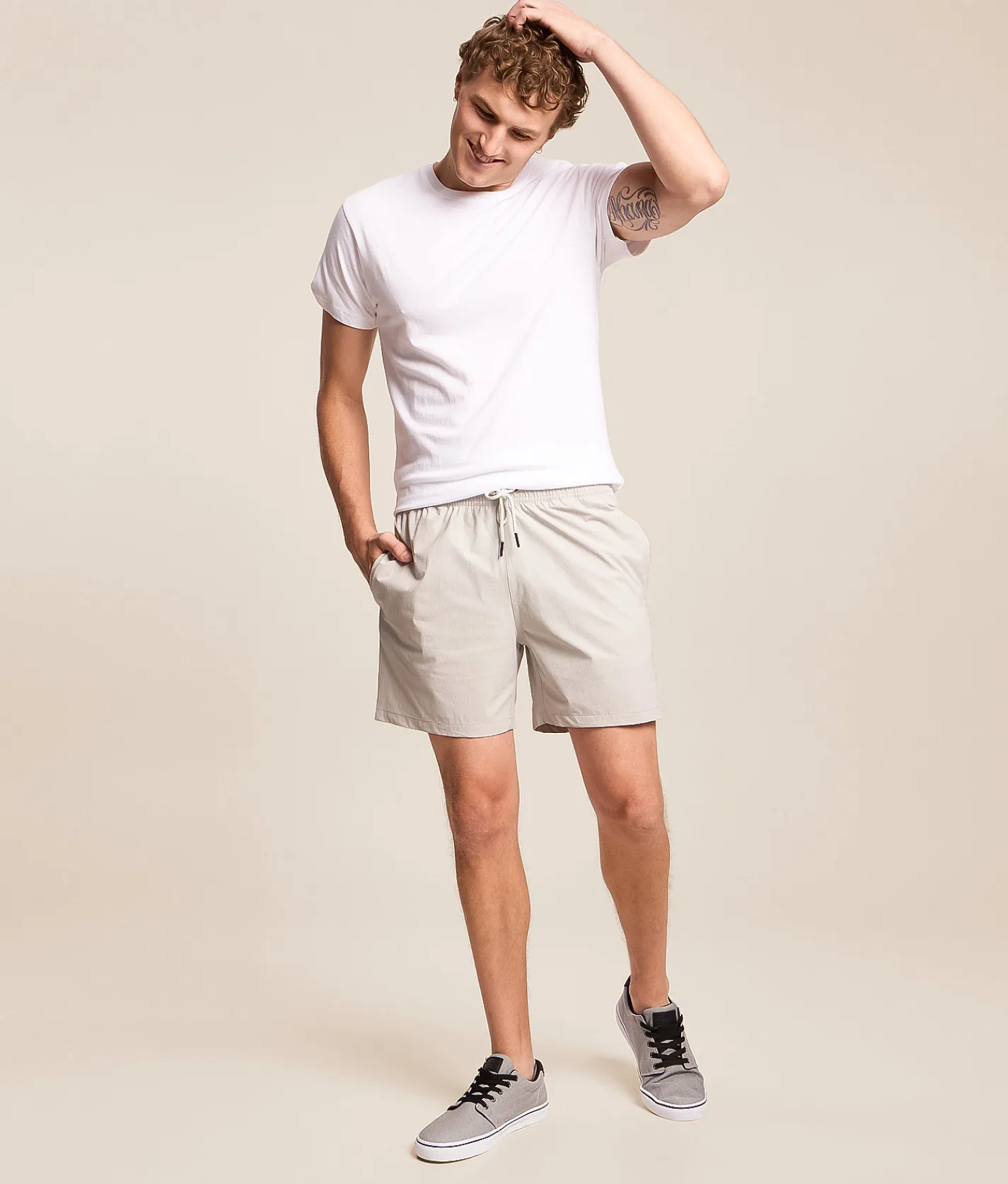 Bottoms|Shorts | Departwest Hybrid Stretch Short Harbor Mist