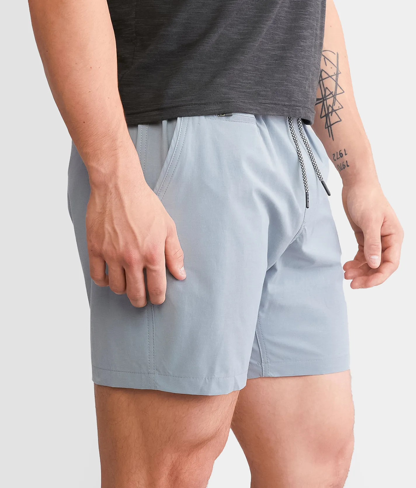 Departwest Hybrid Stretch Walkshort Steel Blue New