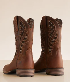 Shoes | Ariat Hybrid VentTEK Leather Cowboy Boot Distressed Brown American