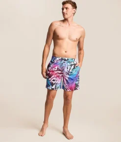 Bottoms|Swimwear | PSD Hype Palm Stretch Swim Trunks Multi