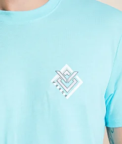 Tops|Graphic T-Shirts | Veece Icon Fade T-Shirt Sky Blue Mocktwist