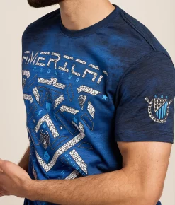 Tops|Graphic T-Shirts | American Fighter Idaho Springs T-Shirt Palace Blue Limoges