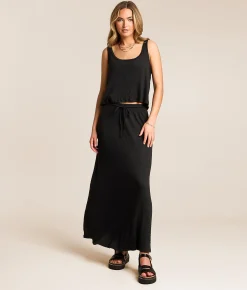 Bottoms | Z Supply Idris Maxi Skirt Black