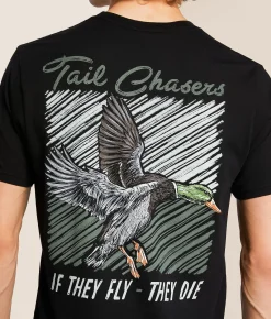 Tops|Graphic T-Shirts | Tail Chasers Club If They Fly T-Shirt Black