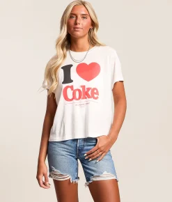 The Laundry Room I Heart Coke Eased T-Shirt White Outlet