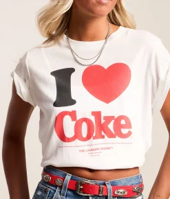 The Laundry Room I Heart Coke Eased T-Shirt White Outlet