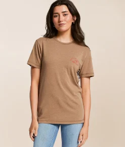 Southern Bliss I Love This Land T-Shirt Brown New