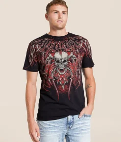 Affliction Immortal Empire T-Shirt Black Lava Wash Hot