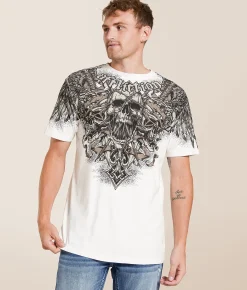 Tops|Graphic T-Shirts | Affliction Immortal Scream T-Shirt White