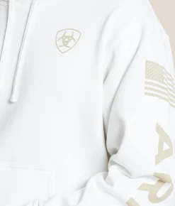 Ariat Imprint Hooded Sweatshirt Antique White Discount