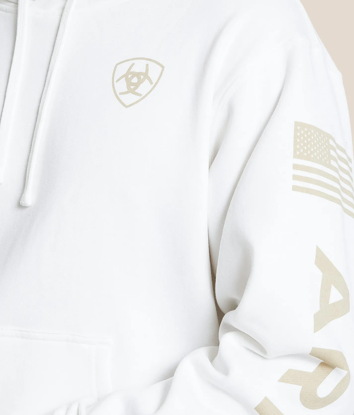 Ariat Imprint Hooded Sweatshirt Antique White Discount