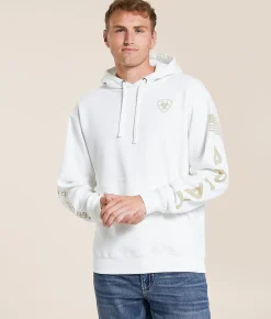 Ariat Imprint Hooded Sweatshirt Antique White Discount