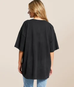 Tops | Gameday SOCIAL® Indiana Hoosiers Oversized T-Shirt Black