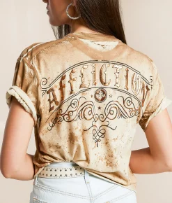 Tops | Affliction Infinite Fortune T-Shirt Biscotti Reactive