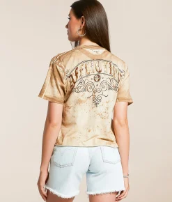 Tops | Affliction Infinite Fortune T-Shirt Biscotti Reactive