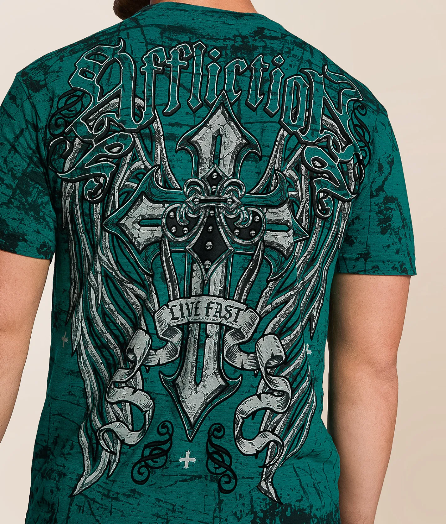 Tops|Graphic T-Shirts | Affliction Inner Existence T-Shirt Everglade
