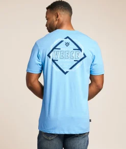 Veece Intertwined T-Shirt Blue White Heather