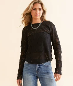 Tops | Free People In The Meadow Top Black